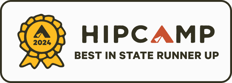 Hipcamp Best In Arkansas Runner Up Award badge